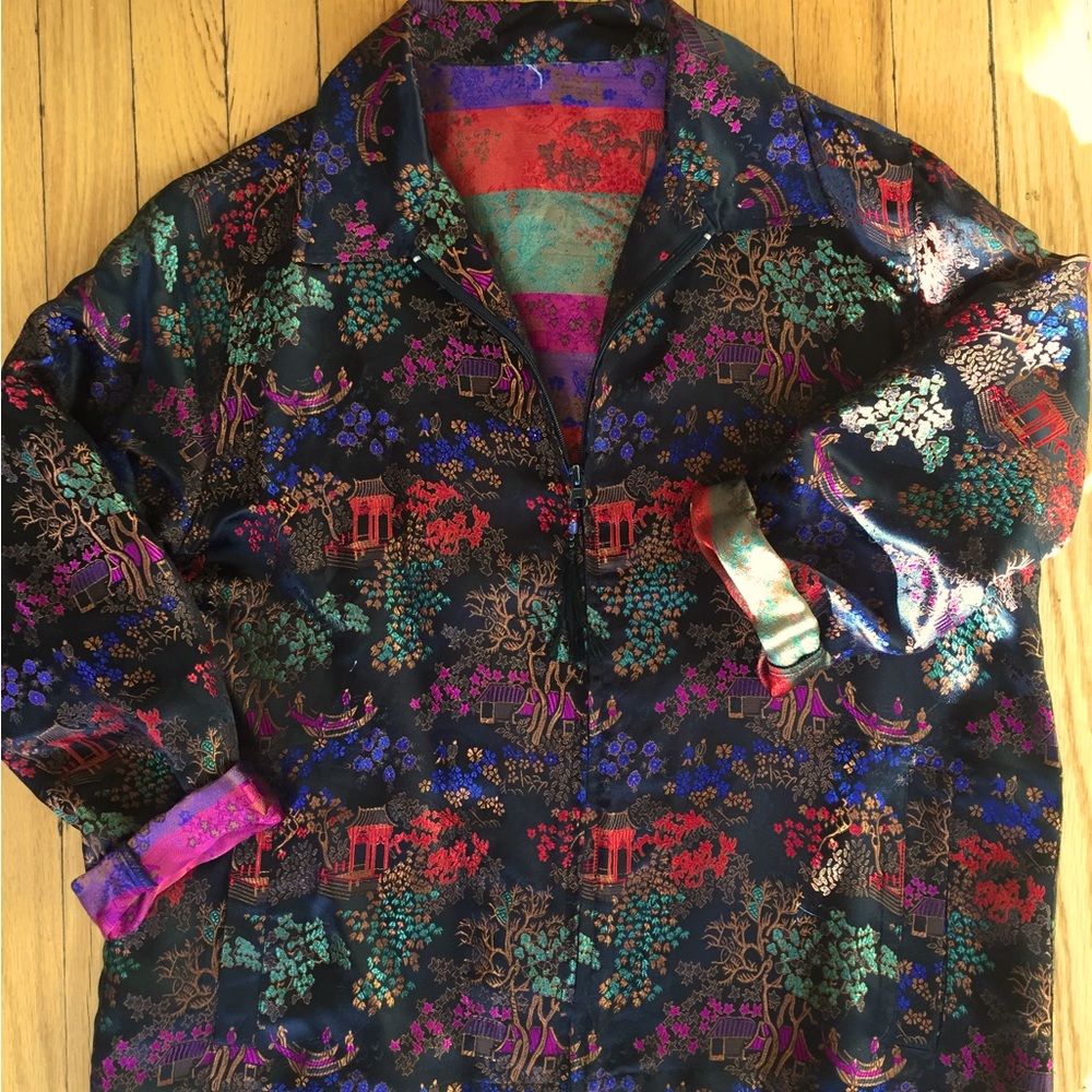 Silk Zip Up